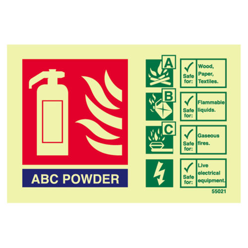 Powder Extinguisher ID Sign (55021R)